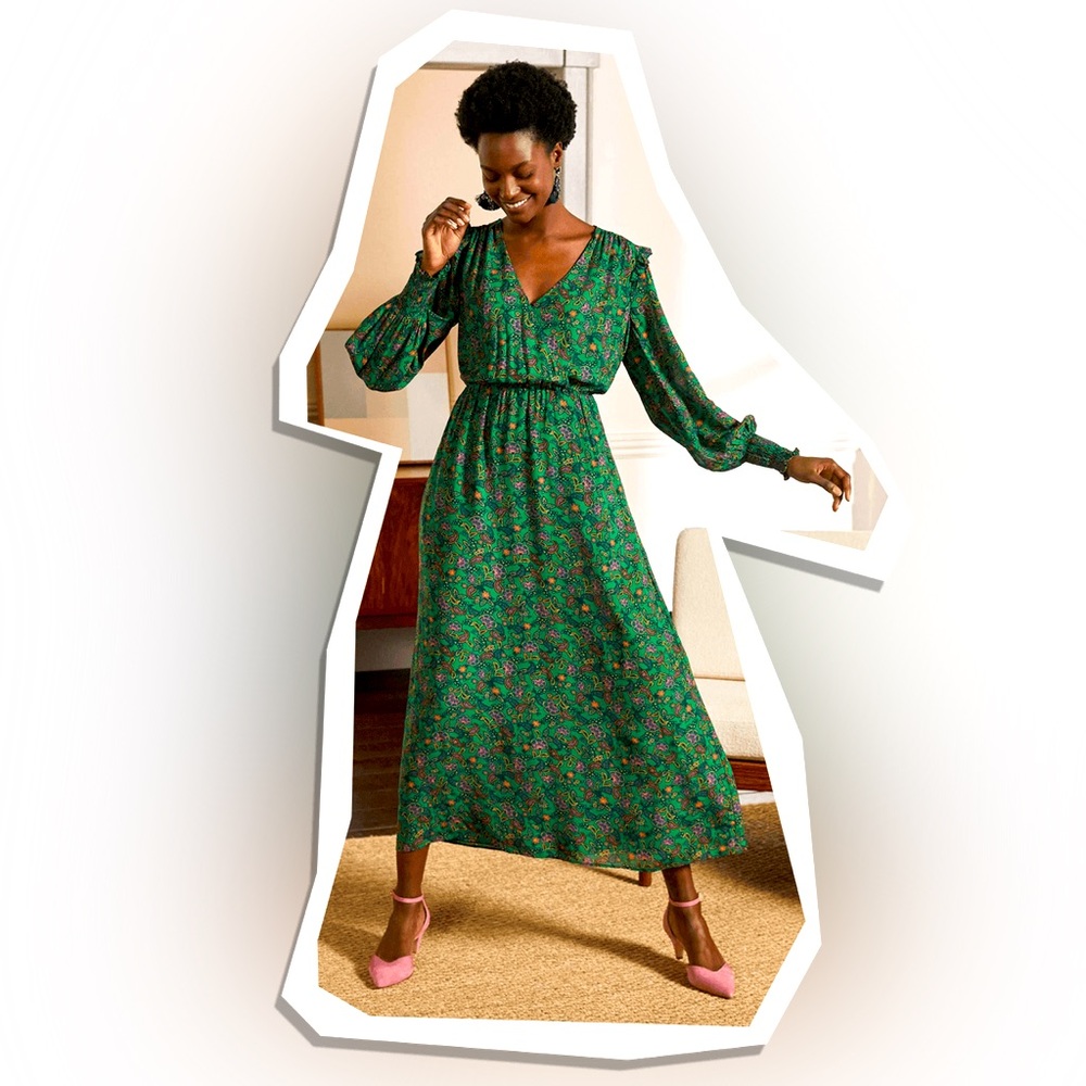 Boden long sleeve maxi dress